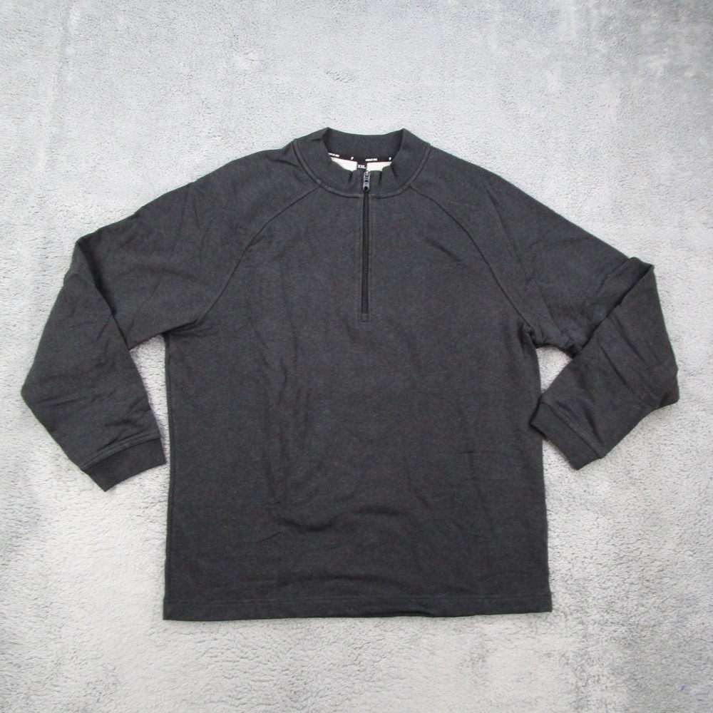 Public Rec Mens XXL Quarter Zip Pullover Charcoal Gray Pima Cotton Blend Stretch
